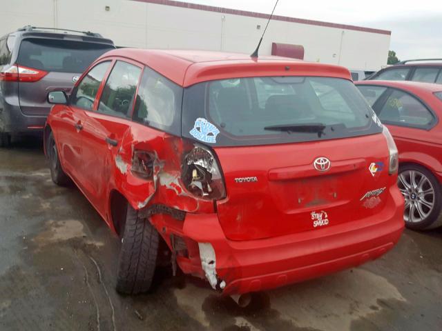 2T1KR32E15C492799 - 2005 TOYOTA MATRIX RED photo 3