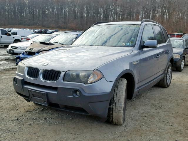 WBXPA73434WC43054 - 2004 BMW X3 2.5I GRAY photo 2