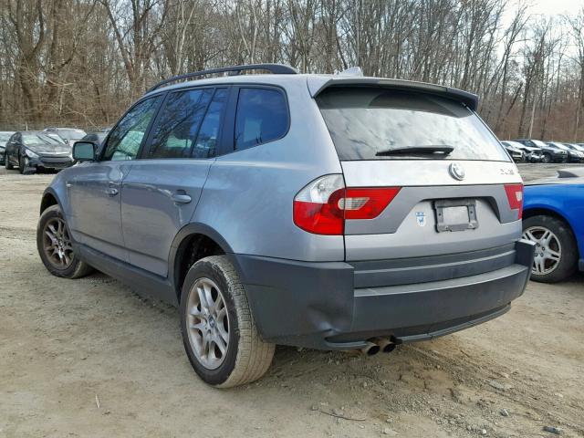 WBXPA73434WC43054 - 2004 BMW X3 2.5I GRAY photo 3