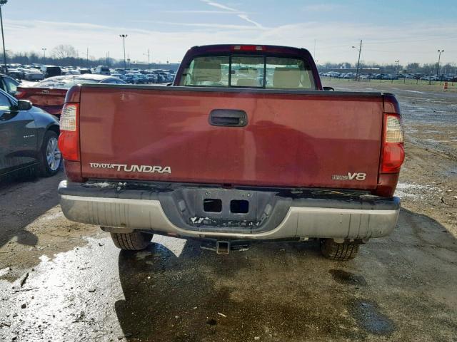 5TBJT32135S464500 - 2005 TOYOTA TUNDRA RED photo 6