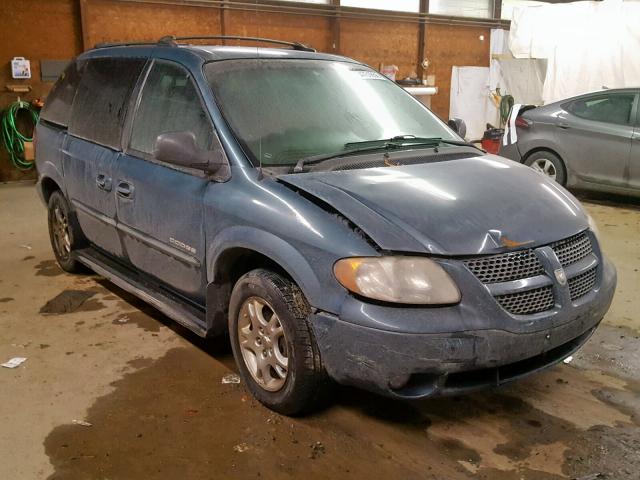 1B8GP45G61B102279 - 2001 DODGE CARAVAN SP TEAL photo 1