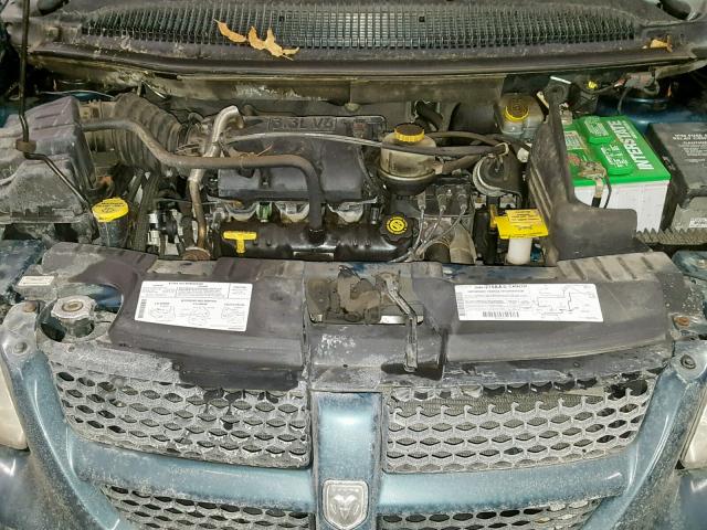 1B8GP45G61B102279 - 2001 DODGE CARAVAN SP TEAL photo 7