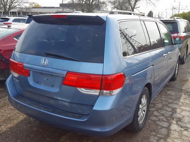 5FNRL38799B044532 - 2009 HONDA ODYSSEY EX BLUE photo 4