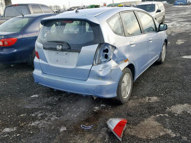 JHMGE88569S808285 - 2009 HONDA FIT LX BLUE photo 4