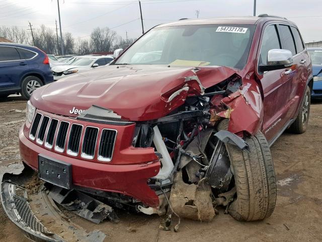 1C4RJFBG2FC684316 - 2015 JEEP GRAND CHER MAROON photo 2