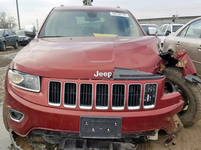 1C4RJFBG2FC684316 - 2015 JEEP GRAND CHER MAROON photo 7