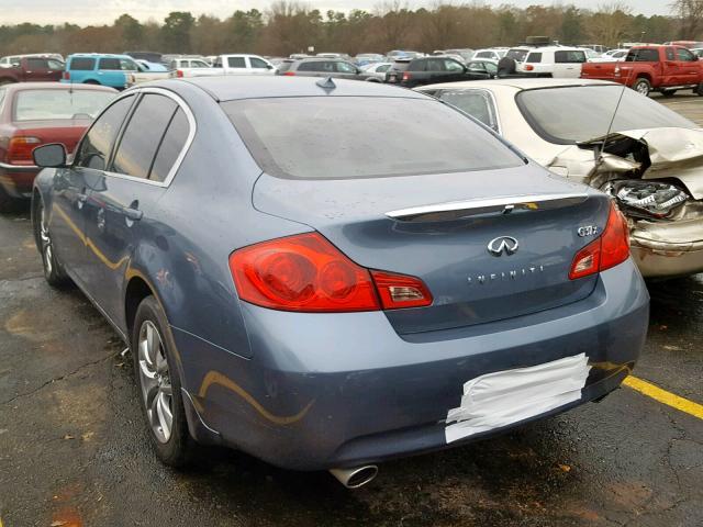 JNKCV61F59M358106 - 2009 INFINITI G37 BLUE photo 3