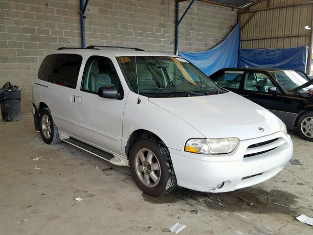 4N2ZN15T72D809733 - 2002 NISSAN QUEST GXE WHITE photo 1