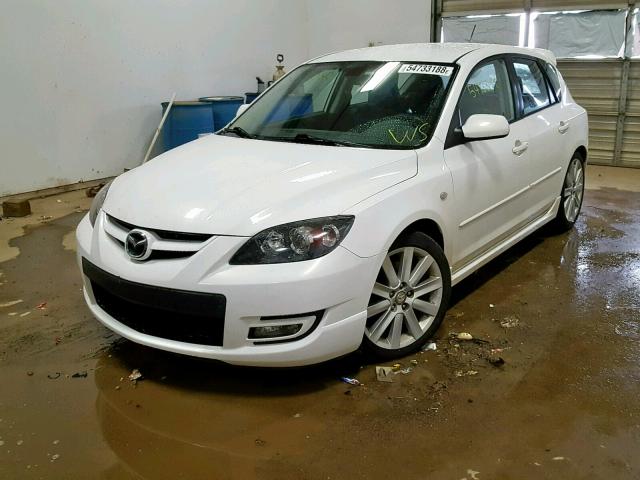 JM1BK34L281115259 - 2008 MAZDA SPEED 3 WHITE photo 2