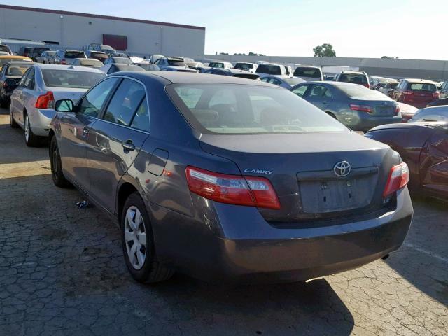 4T1BE46K07U721024 - 2007 TOYOTA CAMRY CE GRAY photo 3