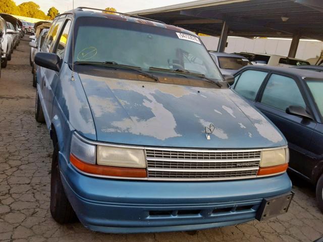 2P4GH2533SR166295 - 1995 PLYMOUTH VOYAGER BLUE photo 9