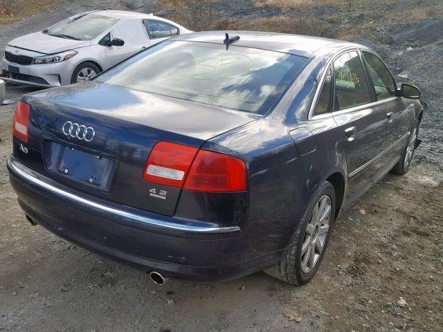 WAULL44E15N001571 - 2005 AUDI A8 4.2 QUA BLUE photo 4