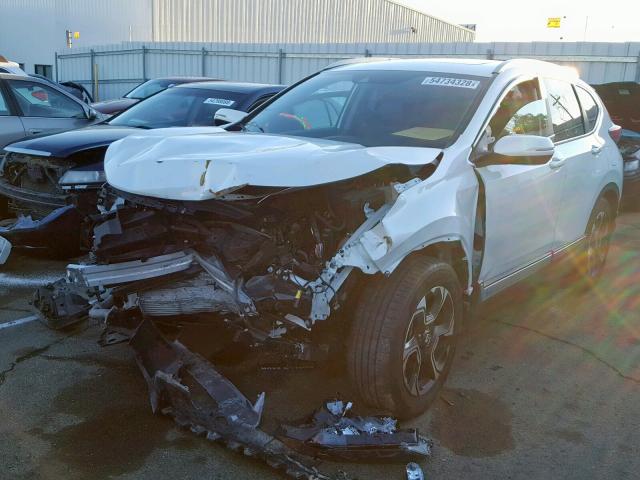 2HKRW1H9XHH514497 - 2017 HONDA CR-V TOURI WHITE photo 2