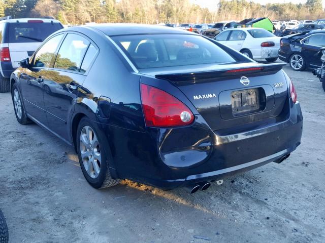 1N4BA41EX7C851230 - 2007 NISSAN MAXIMA SE BLACK photo 3