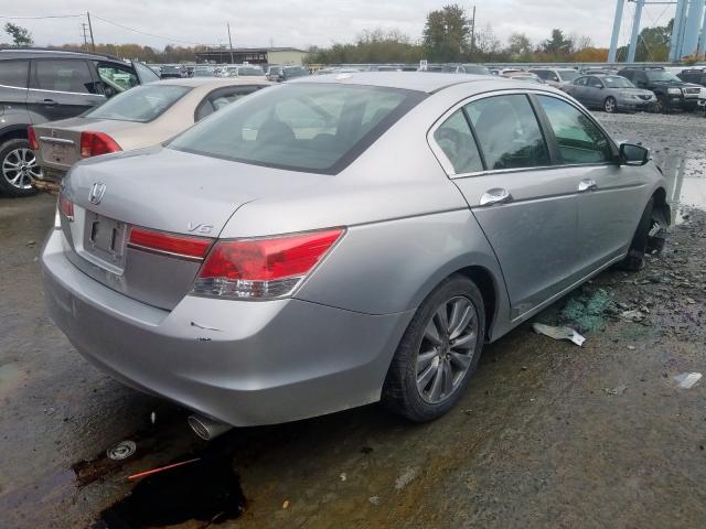 1HGCP3F81BA022806 - 2011 HONDA ACCORD EXL SILVER photo 4