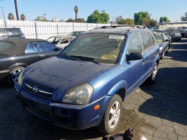 KM8JM12B36U376265 - 2006 HYUNDAI TUCSON GL BLUE photo 2