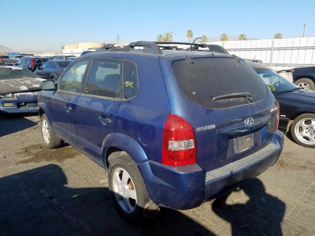 KM8JM12B36U376265 - 2006 HYUNDAI TUCSON GL BLUE photo 3