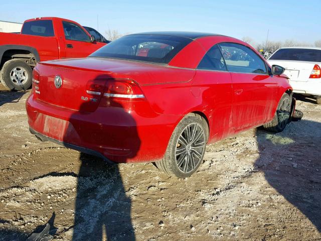 WVWBW8AH7DV008454 - 2013 VOLKSWAGEN EOS KOMFOR RED photo 4