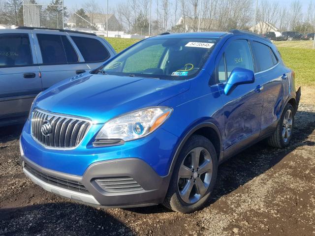 KL4CJASB2DB102595 - 2013 BUICK ENCORE BLUE photo 2