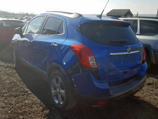 KL4CJASB2DB102595 - 2013 BUICK ENCORE BLUE photo 3