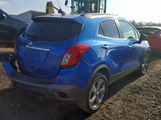 KL4CJASB2DB102595 - 2013 BUICK ENCORE BLUE photo 4