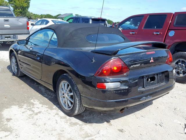 4A3AE45G31E066420 - 2001 MITSUBISHI ECLIPSE SP BLACK photo 3