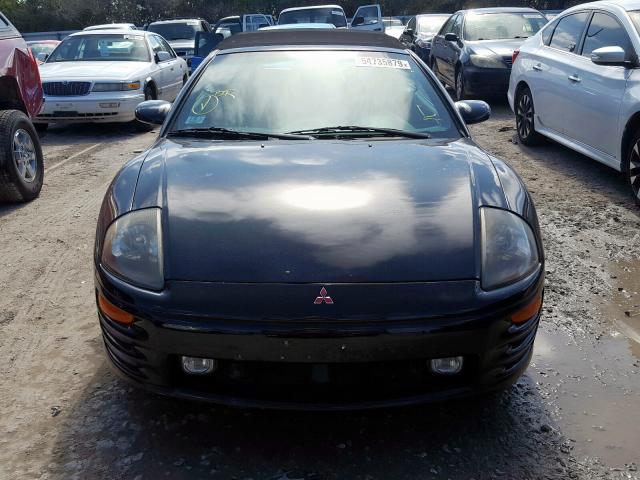 4A3AE45G31E066420 - 2001 MITSUBISHI ECLIPSE SP BLACK photo 9