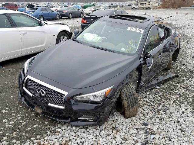 JN1BV7AR2FM398980 - 2015 INFINITI Q50 BASE BLACK photo 2