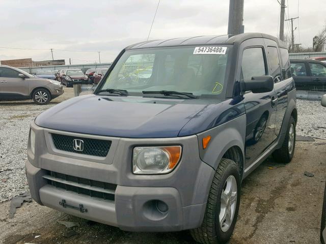 5J6YH28283L027201 - 2003 HONDA ELEMENT DX BLUE photo 2