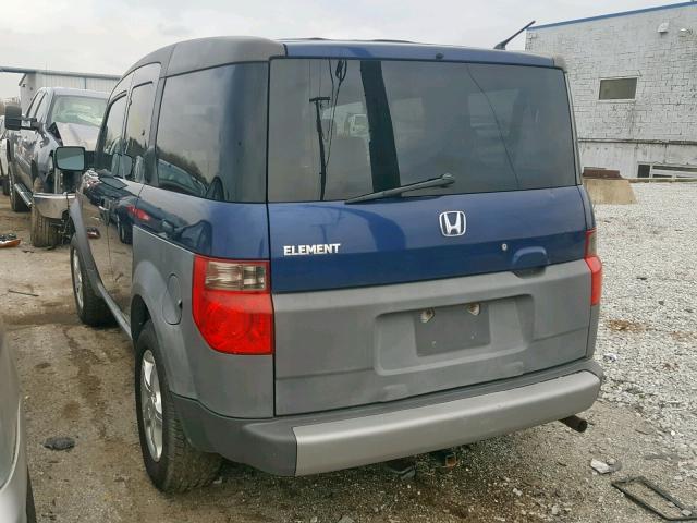 5J6YH28283L027201 - 2003 HONDA ELEMENT DX BLUE photo 3