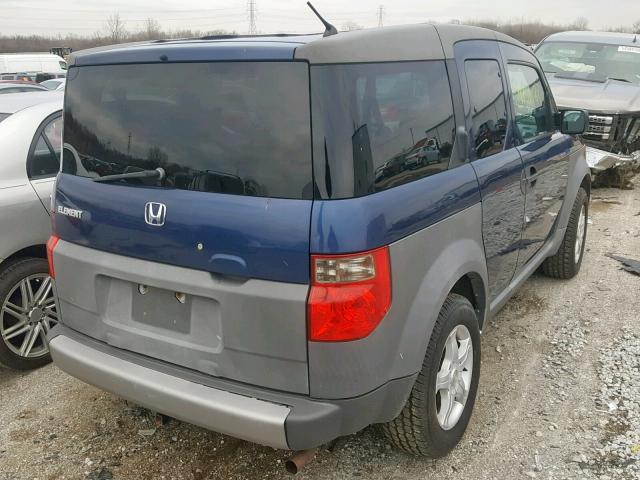 5J6YH28283L027201 - 2003 HONDA ELEMENT DX BLUE photo 4