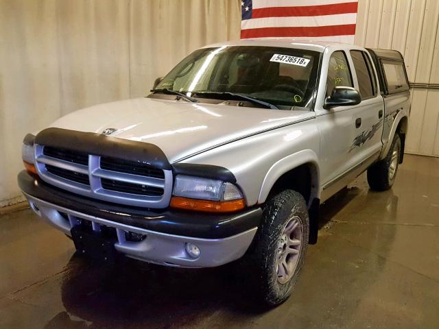 1D7HG38N23S249544 - 2003 DODGE DAKOTA QUA SILVER photo 2