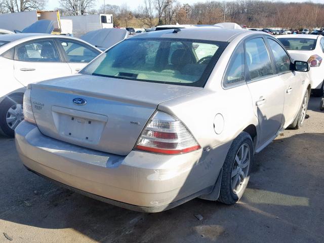 1FAHP24W68G104171 - 2008 FORD TAURUS SEL SILVER photo 4