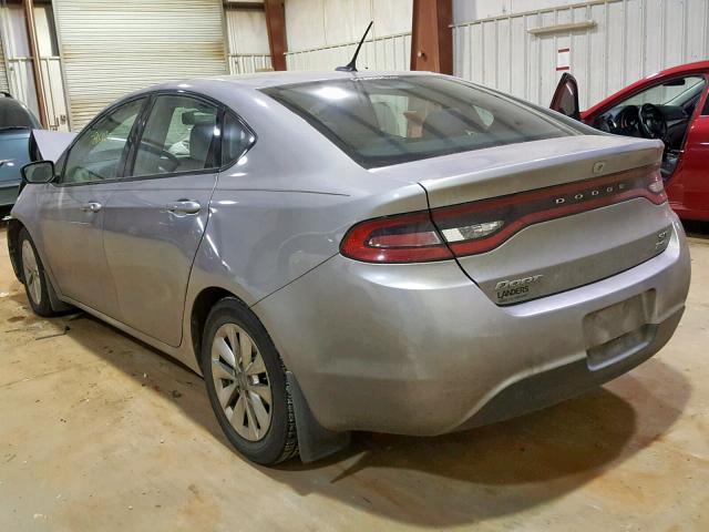 1C3CDFBB3ED869022 - 2014 DODGE DART SXT GRAY photo 3