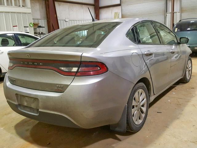 1C3CDFBB3ED869022 - 2014 DODGE DART SXT GRAY photo 4