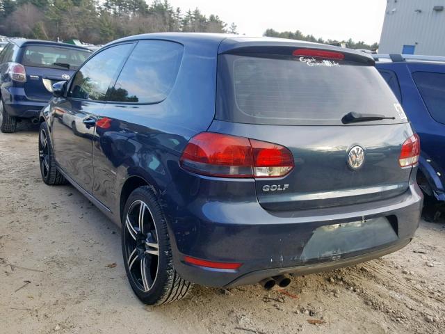 WVWBA7AJ8AW345524 - 2010 VOLKSWAGEN GOLF 蓝色 照片 3