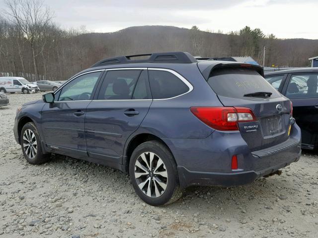 4S4BSELC4F3269367 - 2015 SUBARU OUTBACK 3. BLUE photo 3