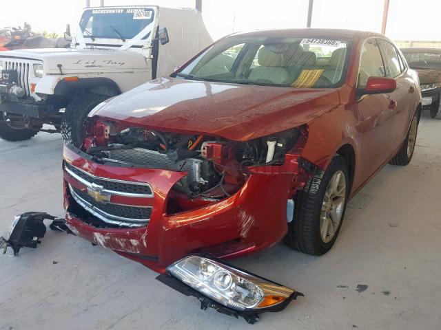 1G11D5RR7DF104181 - 2013 CHEVROLET MALIBU 1LT RED photo 2