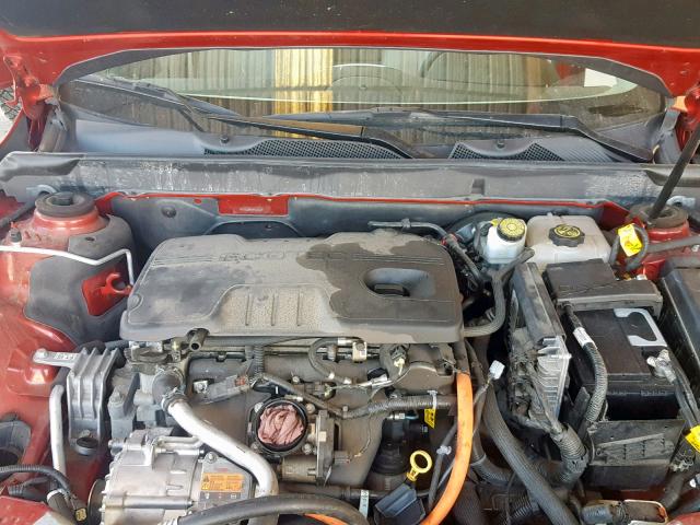 1G11D5RR7DF104181 - 2013 CHEVROLET MALIBU 1LT RED photo 7