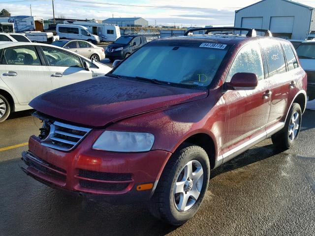 WVGBC77L14D067628 - 2004 VOLKSWAGEN TOUAREG 3. MAROON photo 2