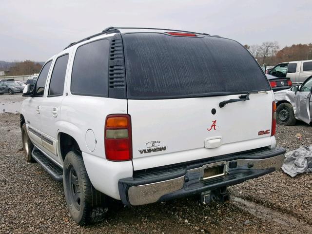 1GKEC13Z43J278626 - 2003 GMC YUKON WHITE photo 3