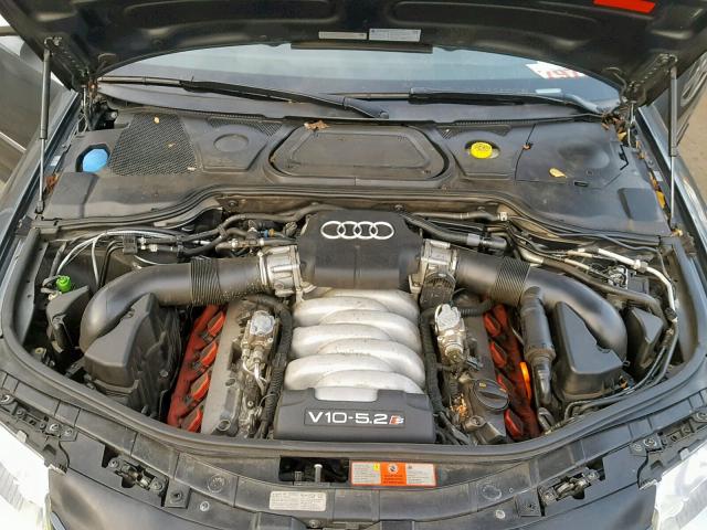 WAUPN94E28N006713 - 2008 AUDI S8 QUATTRO GRAY photo 7