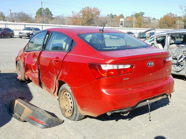 KNADM4A38D6309396 - 2013 KIA RIO LX RED photo 3