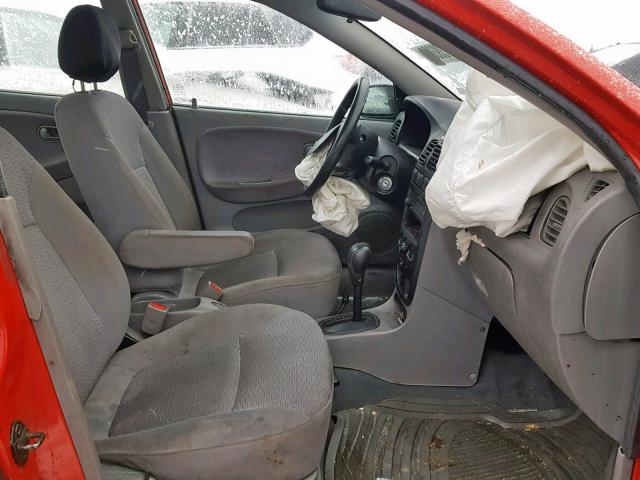 KNADC123426192509 - 2002 KIA RIO RED photo 5