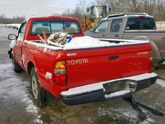 5TENL42N21Z844538 - 2001 TOYOTA TACOMA RED photo 3