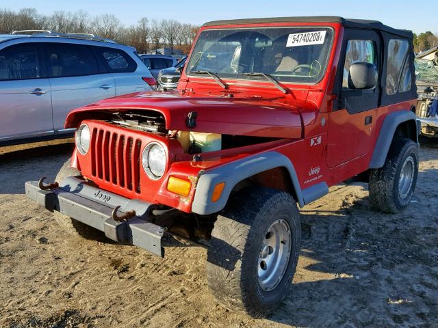 1J4FA39S94P757886 - 2004 JEEP WRANGLER X RED photo 2