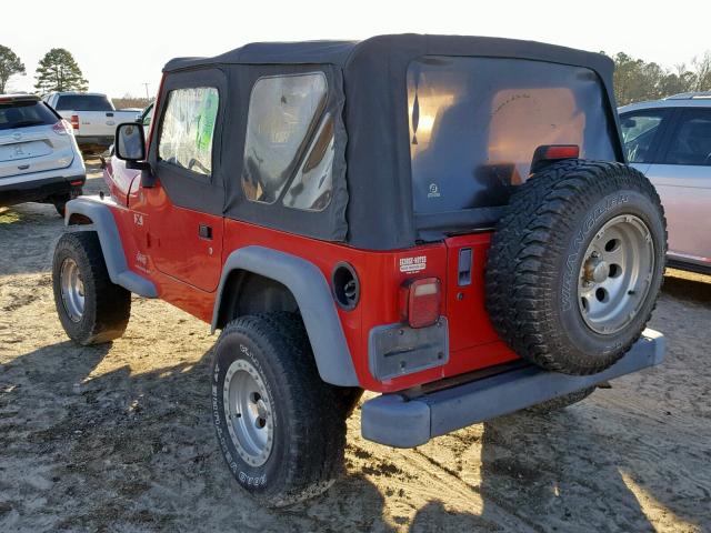 1J4FA39S94P757886 - 2004 JEEP WRANGLER X RED photo 3