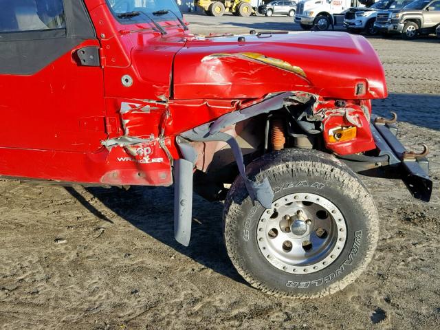 1J4FA39S94P757886 - 2004 JEEP WRANGLER X RED photo 9