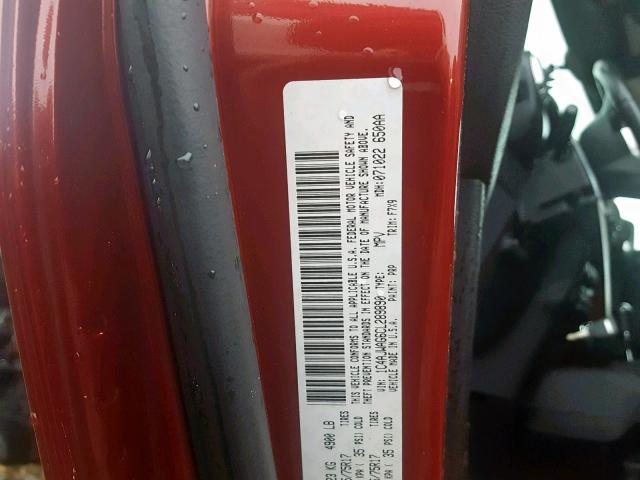 1C4AJWAG6CL289890 - 2012 JEEP WRANGLER S RED photo 10