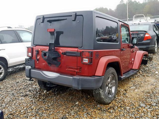 1C4AJWAG6CL289890 - 2012 JEEP WRANGLER S RED photo 4